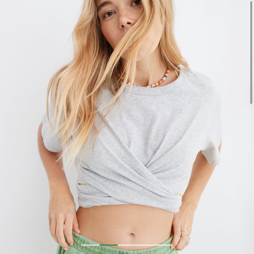 Aerie Wrap-Back Cropped Tee NWT